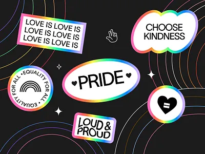 Pride 2025 design equality graphic graphic design humanrights loudproud loveislove pride pride2025 sticker