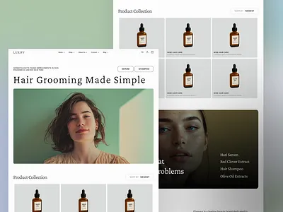 Beauty Product Landing Page UI Design branding design figma ui uiux ux