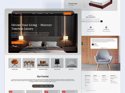 Oro Woods E-commerce-Furniture-Website branding ui