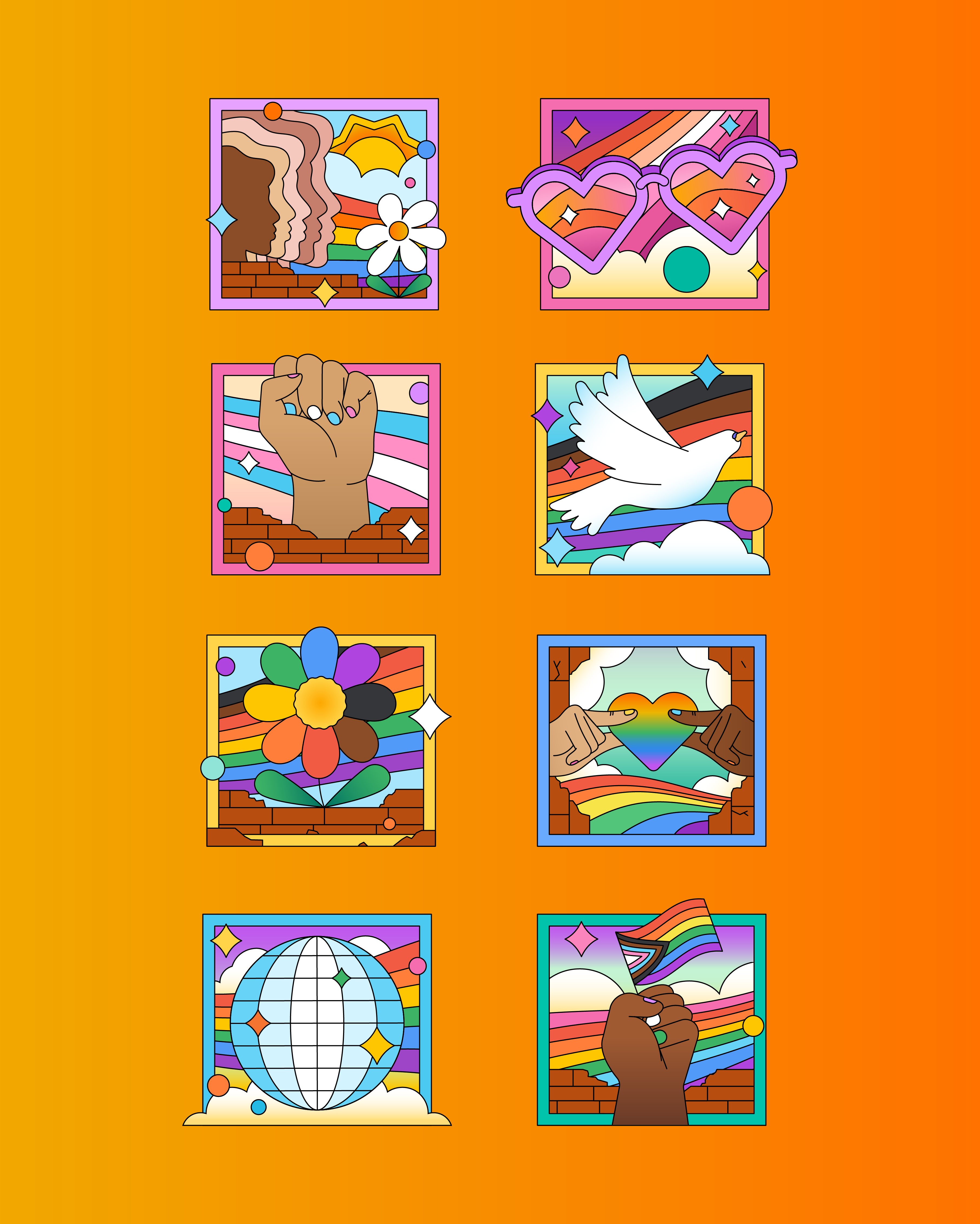 Google Play Pride 2024 community disco gay google illustration lgbtq love pride pridemonth queer rainbow