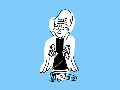 Chicago style pope 🌭 chicago design doodle funny illo illustration lol pope sketch