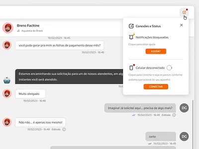 Two-way Communication System - Messenger app system two way communication ui ux