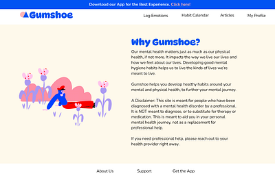 Gumshoe - Desktop Homepage ui ux ux design web design