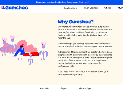 Gumshoe - Desktop Homepage ui ux ux design web design