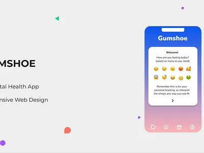 Gumshoe - A Mental Health App app design ui ux ux design
