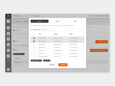 Message Scheduling - Two-way Communication System app system two way communication ui ux