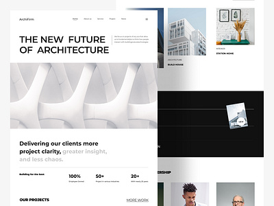 Architecture Landing page architects architecture architecture agency building design home home page interior landing page property real state typography ui ux web web design website