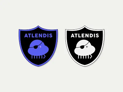 Atlendis: Badge VI badge branding character design illustration logo vector