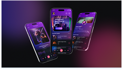Modern Music Streaming App UI Kit mobile app ui kit