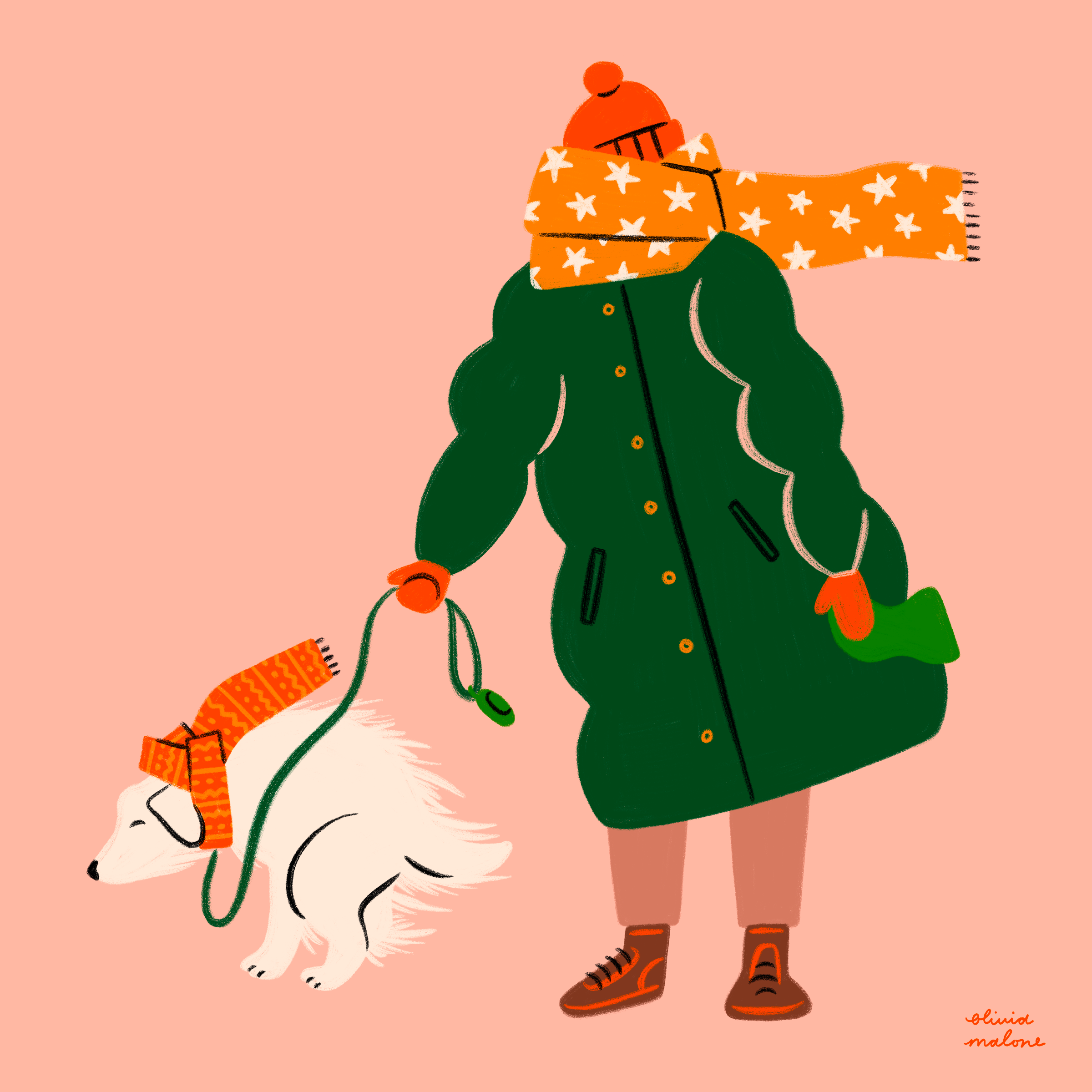 Windy Poop cold design dog funny hand drawn illustration illustrator people poop procreate windy winter