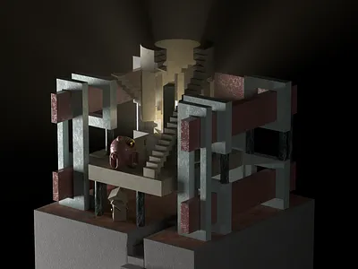 3D illustration Daily experiment 3d 3d artist 3dillustration 3dtype branding c4d color concept experiment graphic design illustration logo redshift render texture ui