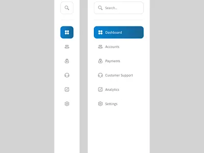 Sidebar UI design ui ux