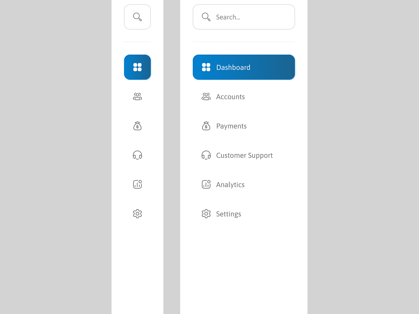 Sidebar UI by Elizabeth on Dribbble