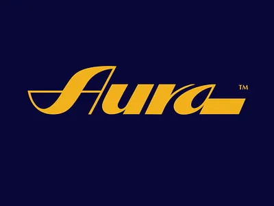 Aura_for sale_logotype aura bold calligraphy custom design iconic identity lettering logo logotype original premium retro script sophisticated standout type typography unique wordmark