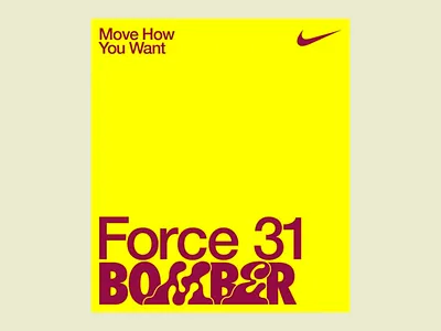 Dynamic Typography Force 31 Poster active design bold poster cool display creative poster energetic branding expressive font funky letters graphic statement minimal layout modern typography motion graphic nike inspired sporty graphics streetwear aesthetic urban style visual identity youth culture