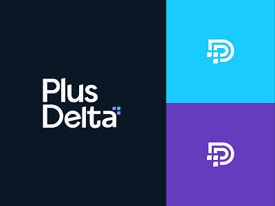 Plus Delta Logo branding mobile design saas startup ui ux web design webflow