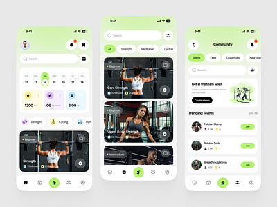 Fitness Mobile App Design activity app application design fitness fitness app gym healthy interface mobile mobile app mobile app design mobile ui product design tracking ux