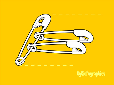 Isometric Safety Pins adobe illustrator design study devices everyday objects gyginfographics isometric isometric illustration object study process safety simple study systematic design tech technical drawing technical graphics technical illustration vector art vector graphics workflow