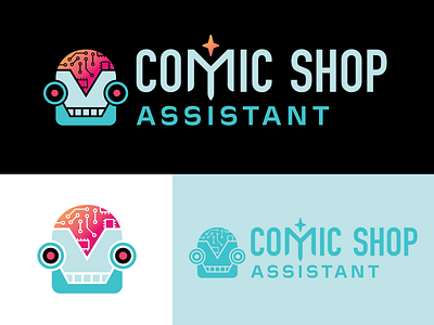 Comic Shop Assistant ask jeeves branding clippy comic book comic shop computer graphic design index logo point of sale pos system rebrand robot software star tech tech logo technology typography vector