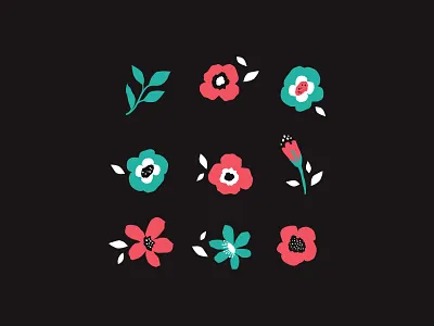 Bloom in branding floral illustration logo symbol