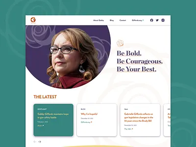 Gabby Giffords Personal Website branding ui ux website