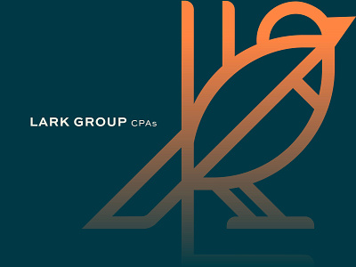 Lark Group CPAs Lark Icon bird cpa cpas icon lark lark group cpas modern logo navy orange simple icon
