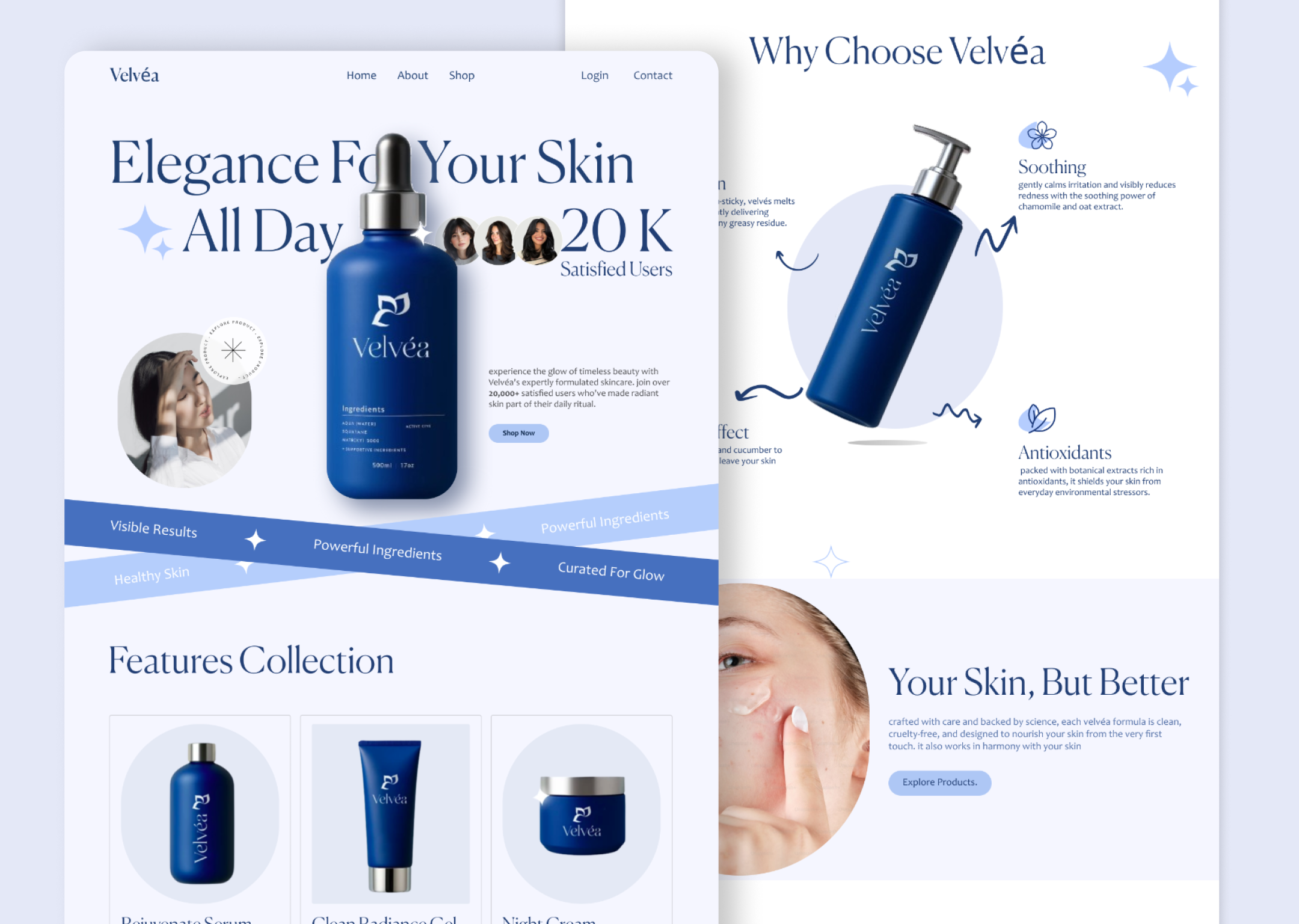 Skincare Website Design branding care care design care website design figma graphic design health care health website skin care skin care website ui uiux ux website care