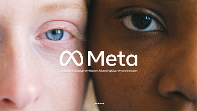 Meta - Facebook 2022 Diversity Report presentation design branding clean design diversity graphic design logo powerpoint presentation