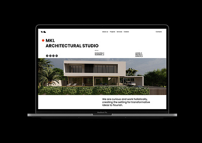 MKL | Architectural Studio | Web Design branding creative ui uiux web design