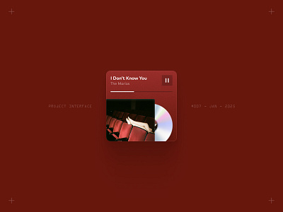 Project Interface 007 - Music Player audio cd graphic design interface music player ui ux widget