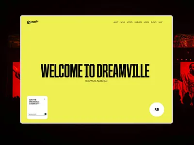 Dreamville Website – Concept Redesign dreamville ui webdesign