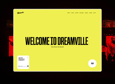 Dreamville Website – Concept Redesign dreamville ui webdesign