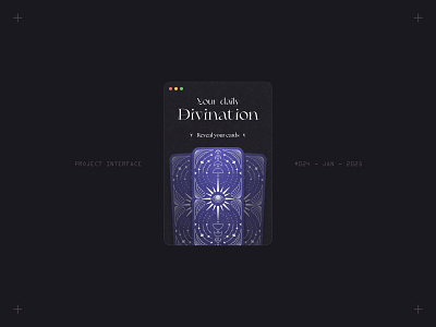 Project Interface 024 - Daily Tarot app daily interface picker pop up psychic tarot ui ux widget