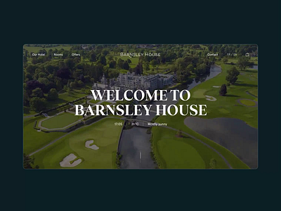 Barnsley House - luxury hotel website animation design graphic design hotel illustration landing luxury motion motion design page travel ui ux website