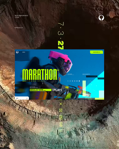 Marathon animation branding design figma framer gaming gaming design hero section marathon modern ui ux web design website