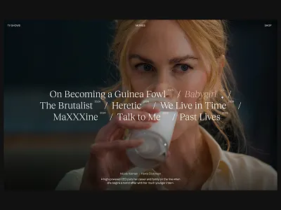 After the credits roll - pt.1 art direction design logo minimal typography ui web website