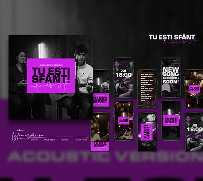 Tu esti sfant - Andreea Coroban - Artist Song release artist black bw clean digital industrial modern pink simple single song white