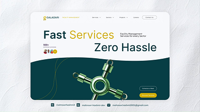 Facility Management Website Landing Page agency website business website ecommerce website facility management hero section home page landing page design service page design services website website design