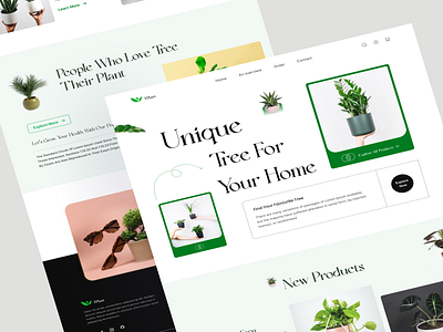 Tree Plant - Landing Page Design branding design falconthought green landing page logo plant plant shop plant website ui ux web website website design