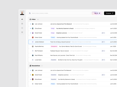 Email app dashboard inbox composer email email app email dashboard email design email marketing email newsletter email template gmail inbox webapp