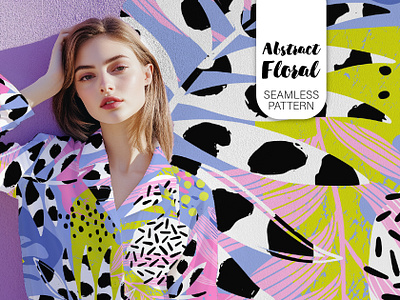 Bright abstract floral pattern abstract background clothes fabric fashion graphic design pattern textile tropical vector