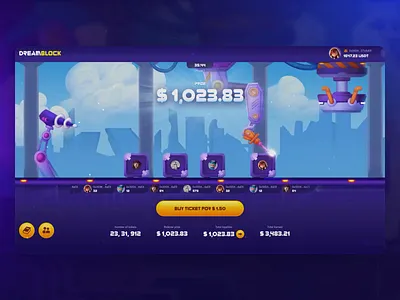 DreamBlock - Crypto Casino 2d design animation bet betting casino casino design casino game crash crypto crypto casino gambling game design game interface game ui illustration nft casino nft game ui ux web design