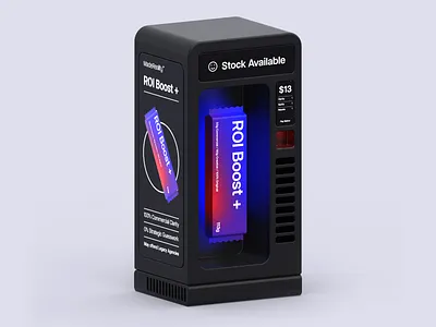 ROI Vendor 3d art artwork blender brand branding business concept graphic graphic design illustration isometric machine roi vending
