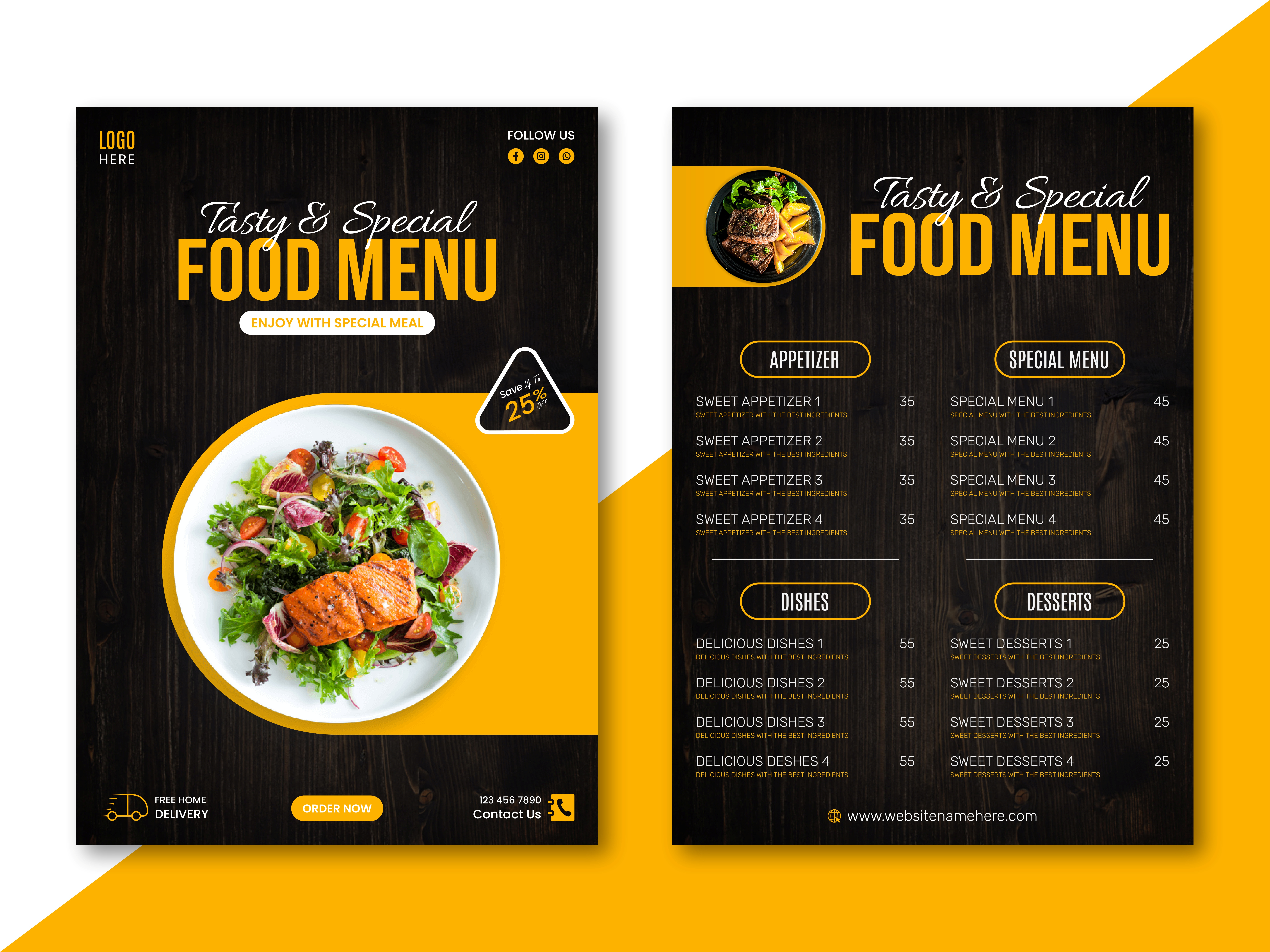 Tasty & Special Food Menu Design food food menu food menu design graphic design illustrator menu menu card menu design print restaurant menu special tasty vector