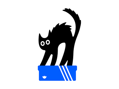 Stripes and Scratches adidas animal blackcat box cat character collab design illustration lines shape shoes sneaker sneakerhead streetwear threestripes vector