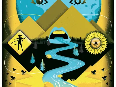 Wayhighs Summer gigs poster 2025 california live music orinda poster psychadelic music wayhighs