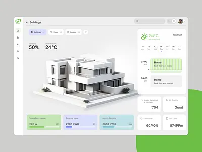 Building Maintenance 3d 3d dashboard building building dasboard building maintenance dashboard devices floors home home maintenance temprature ui ux