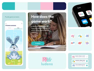 Branding - Ludens Children education branding children app design identity education app game app graphic design mobile app mobile app design ui ui design ux