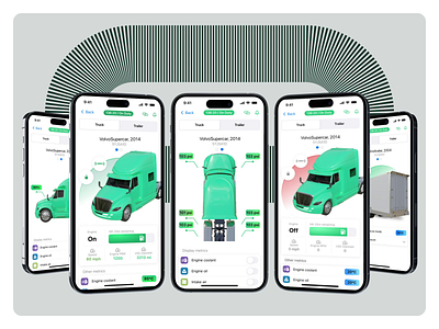 Truck Metrics Dashboard (Driver Mobile App) animation app ui design data driver driver app design fleet fleet dashboard fleet management interactive design ios app ios app design management mobile app scroll truck metrics ui ui design ux ux design vehicle