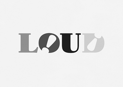 Loud | Typographical Poster font graphics letters poster serif simple text type typography word